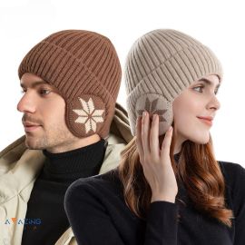 قبعة صوف سميكة للجنسين مع سدادت حماية الاذن من البرد